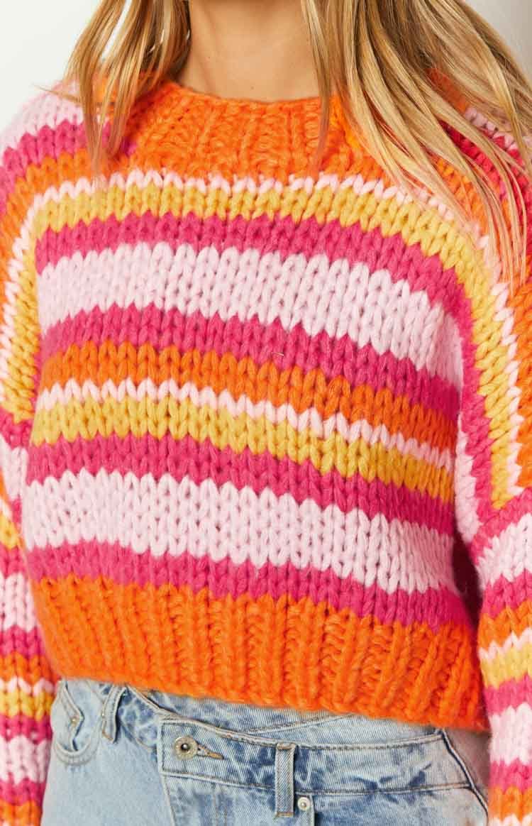 Belmont Pink Stripe Sweater-Vavasi.All Rights Reserved.