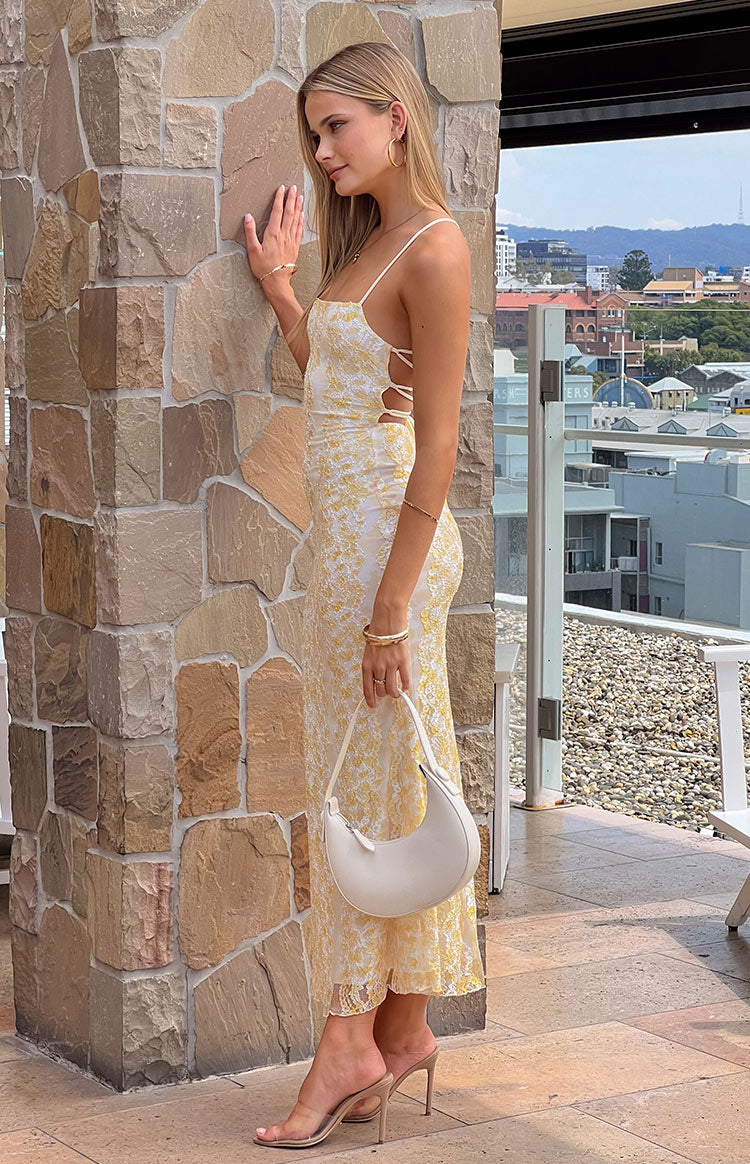 Beside Me Yellow Lace Maxi Dress-Vavasi.All Rights Reserved.