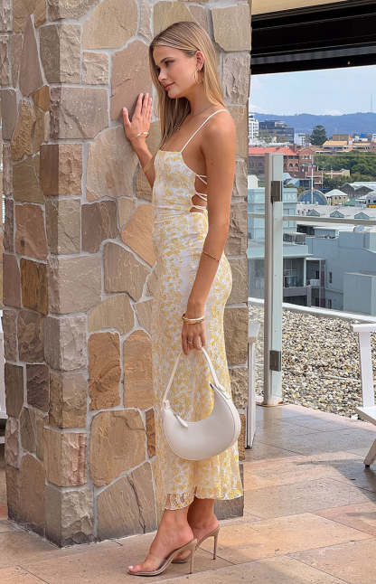 Beside Me Yellow Lace Maxi Dress-Vavasi.All Rights Reserved.
