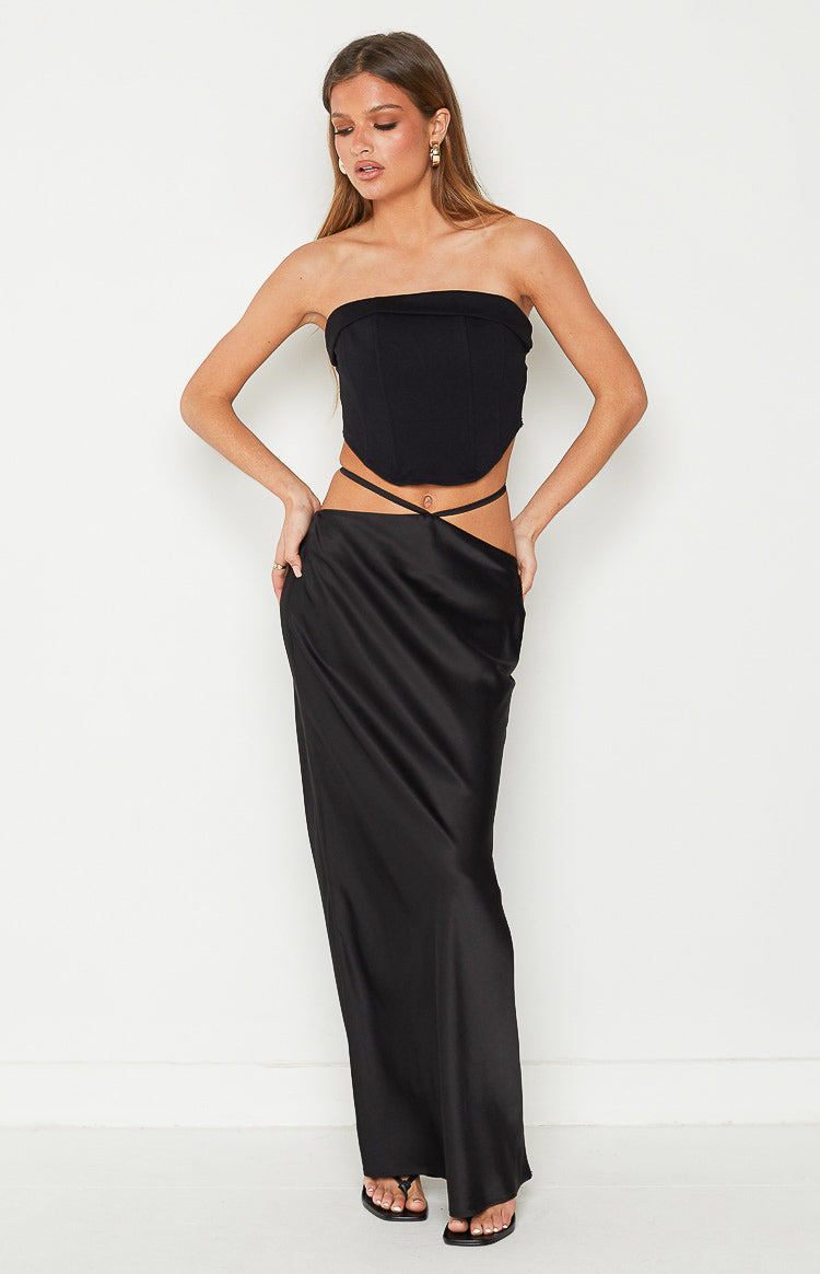 Bethenie Black Maxi Skirt-Vavasi.All Rights Reserved.