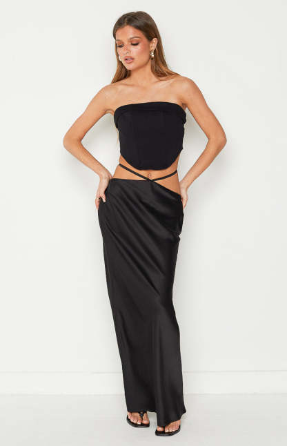 Bethenie Black Maxi Skirt-Vavasi.All Rights Reserved.
