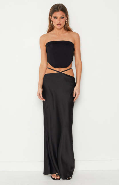 Bethenie Black Maxi Skirt-Vavasi.All Rights Reserved.