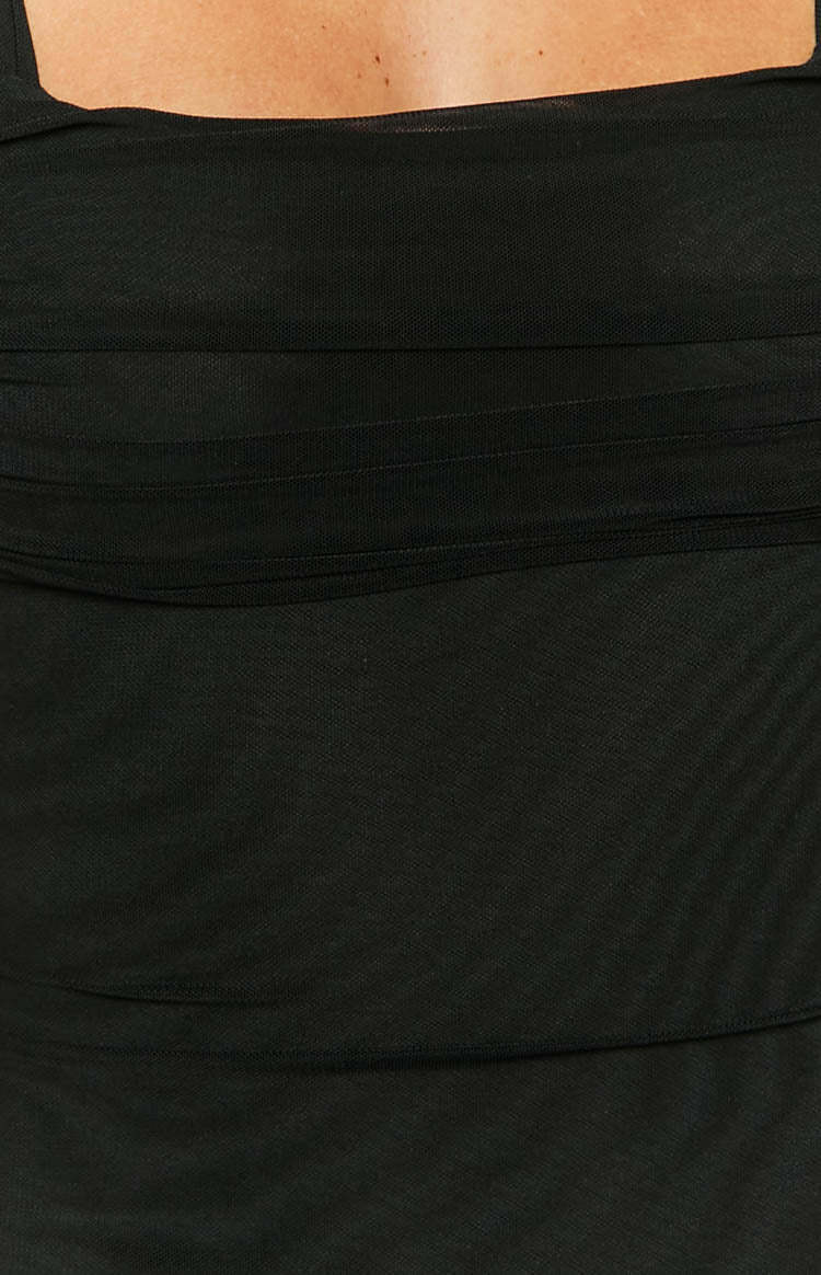 Beverley Black Mesh Maxi Dress-Vavasi.All Rights Reserved.