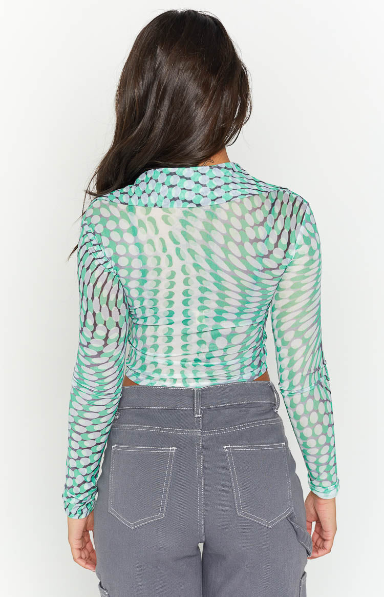 Bexley Green Mesh Button Up Shirt-Vavasi.All Rights Reserved.