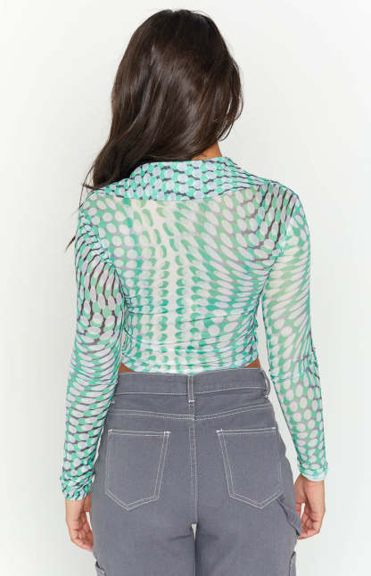 Bexley Green Mesh Button Up Shirt-Vavasi.All Rights Reserved.