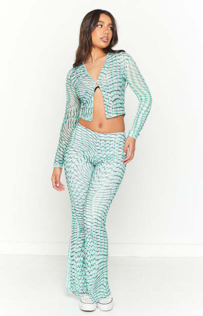 Bexley Green Mesh Button Up Shirt-Vavasi.All Rights Reserved.