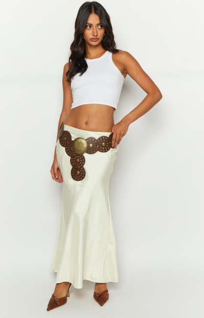 Big Love Cream Maxi Skirt-Vavasi.All Rights Reserved.