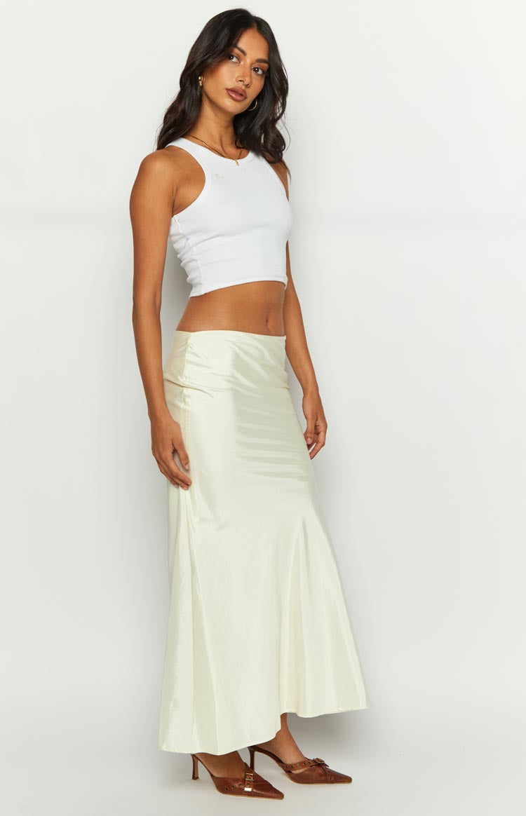 Big Love Cream Maxi Skirt-Vavasi.All Rights Reserved.