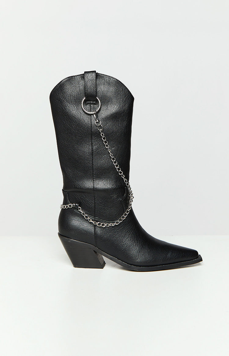 Billini Edward Black Cowboy Boots-Vavasi.All Rights Reserved.