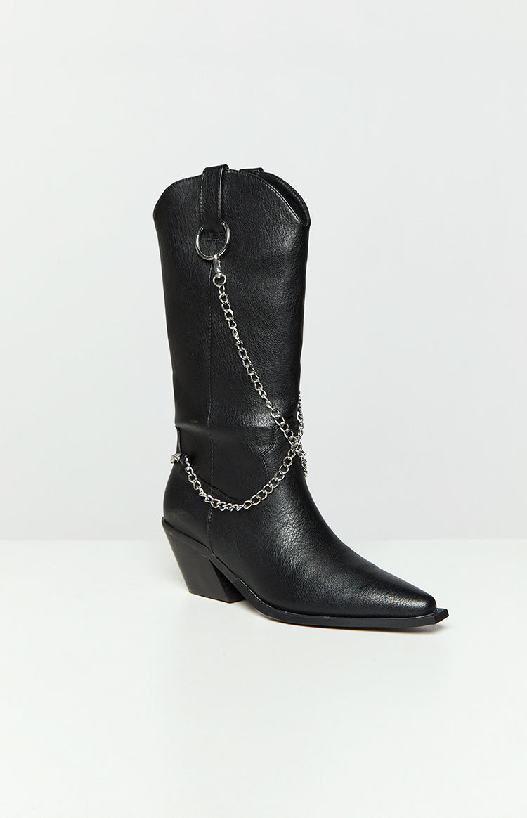 Billini Edward Black Cowboy Boots-Vavasi.All Rights Reserved.