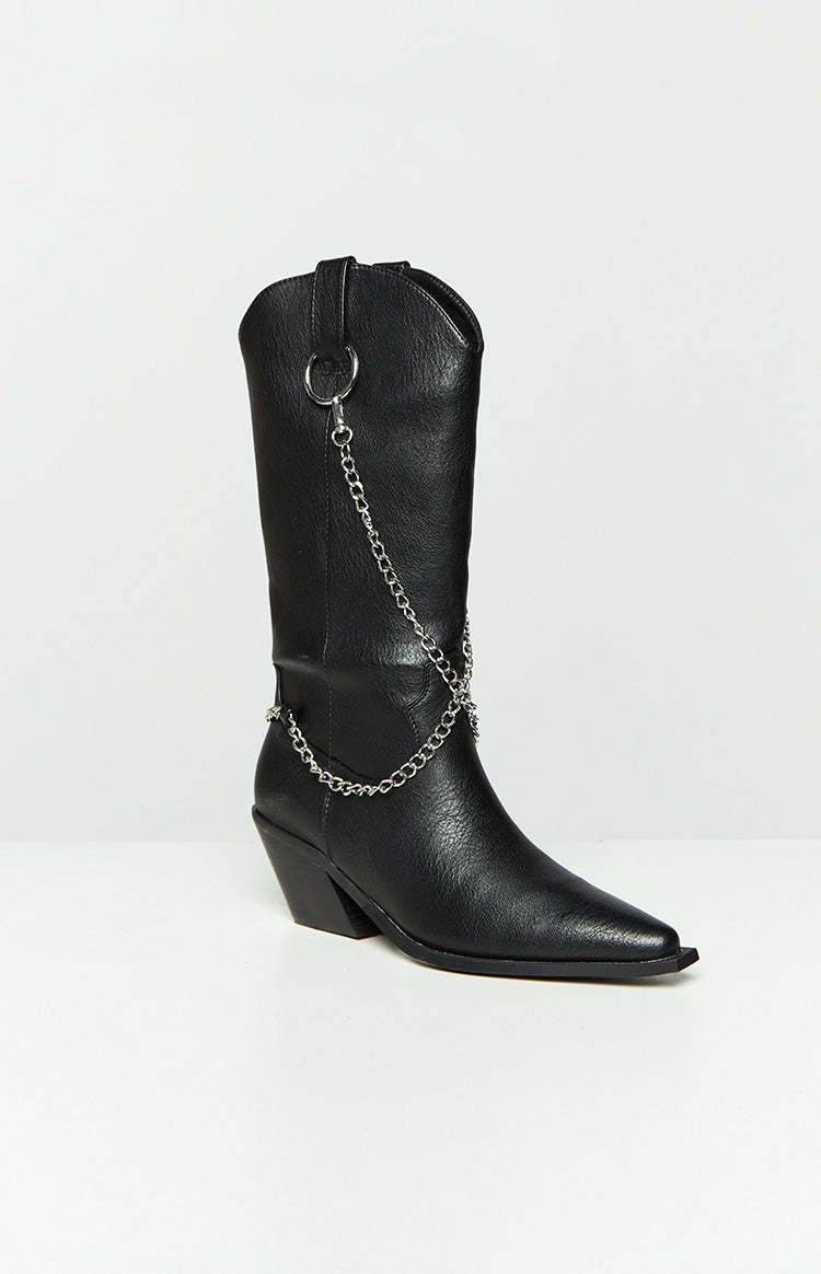 Billini Edward Black Cowboy Boots-Vavasi.All Rights Reserved.