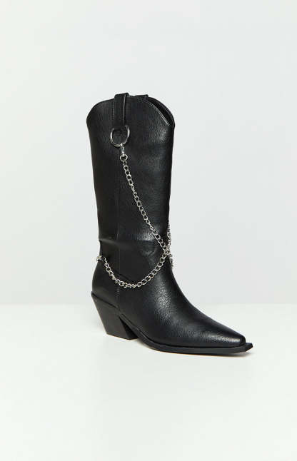 Billini Edward Black Cowboy Boots-Vavasi.All Rights Reserved.