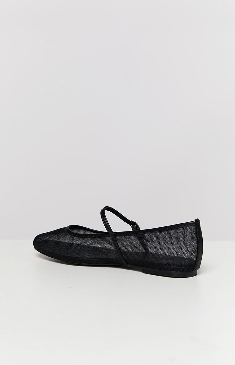 Billini Gilda Black Mesh Ballet Flats-Vavasi.All Rights Reserved.