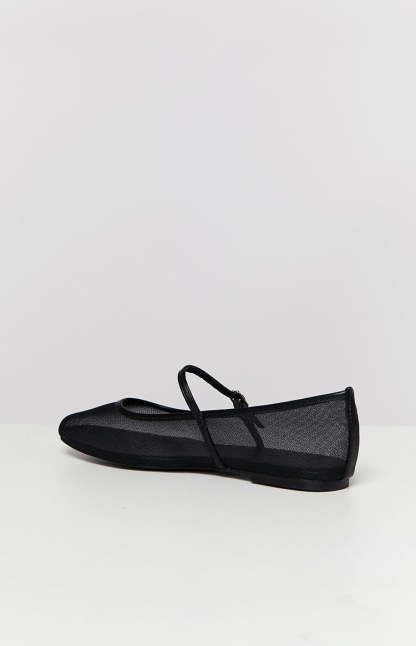 Billini Gilda Black Mesh Ballet Flats-Vavasi.All Rights Reserved.
