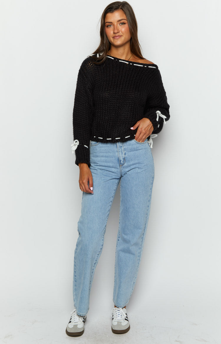 Bea Black Sweater-Vavasi.All Rights Reserved.