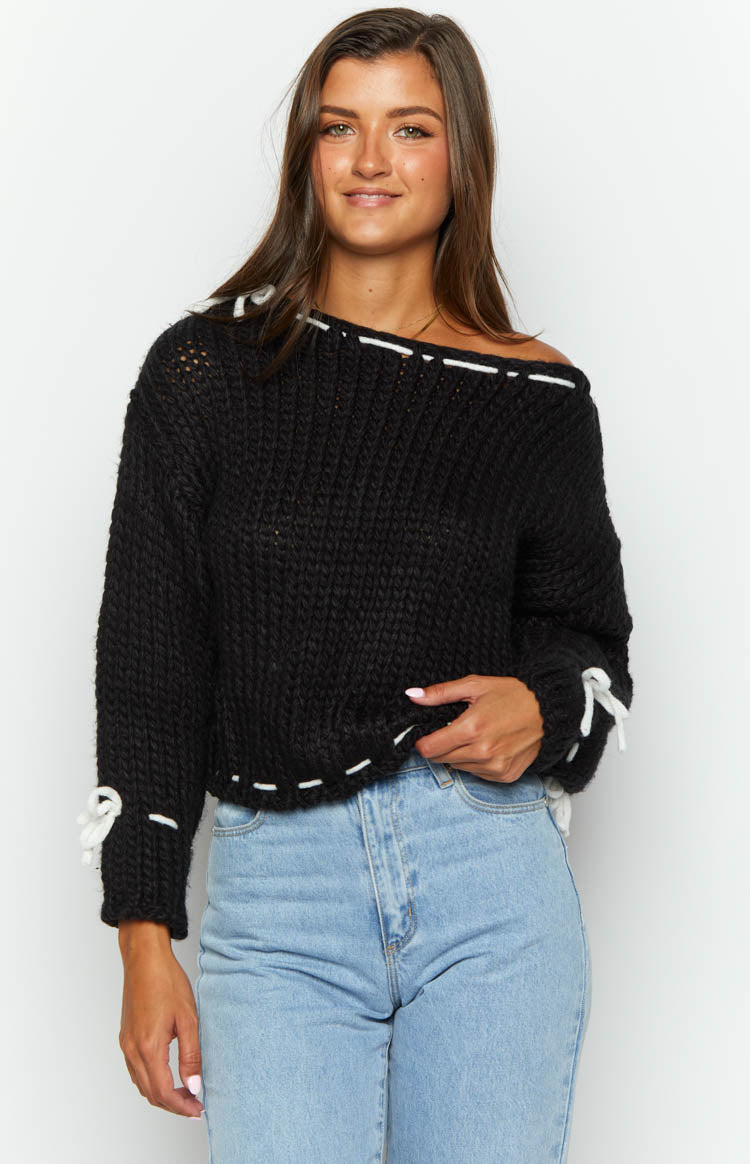 Bea Black Sweater-Vavasi.All Rights Reserved.