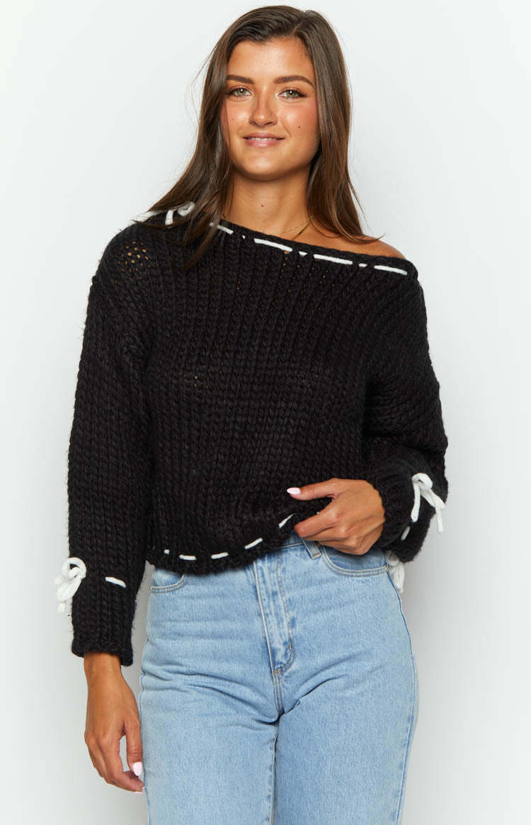 Bea Black Sweater-Vavasi.All Rights Reserved.