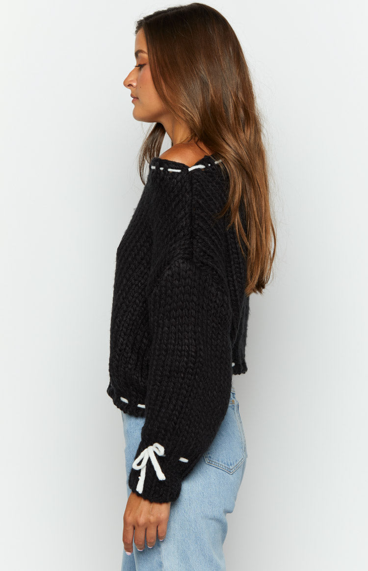 Bea Black Sweater-Vavasi.All Rights Reserved.