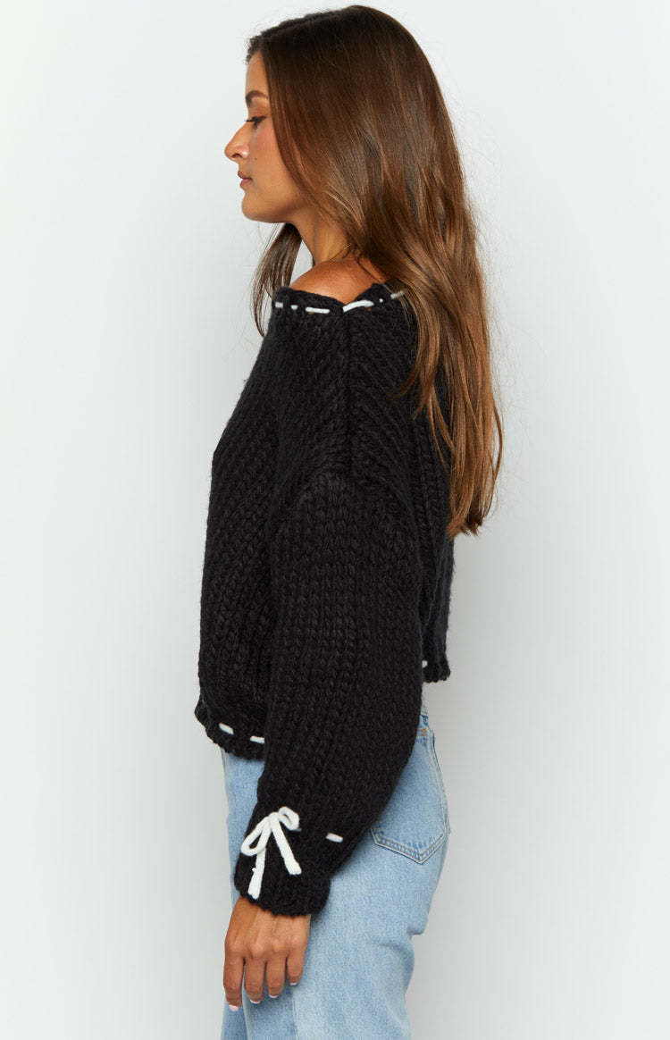 Bea Black Sweater-Vavasi.All Rights Reserved.
