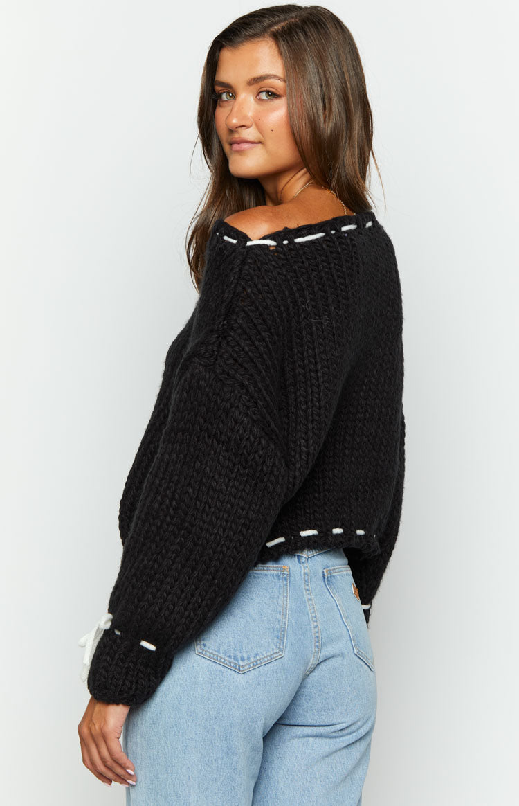 Bea Black Sweater-Vavasi.All Rights Reserved.