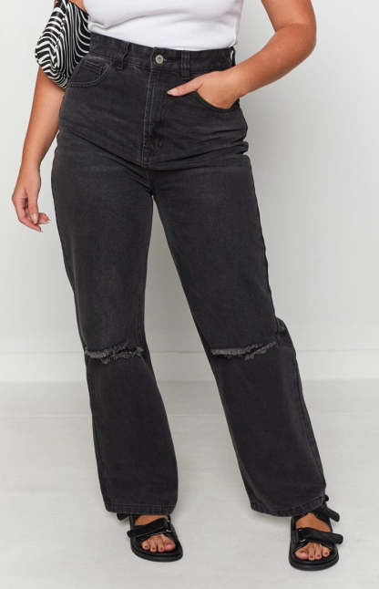 Robin Wide Leg Jeans Black Wash-Vavasi.All Rights Reserved.