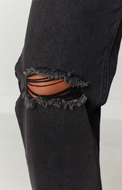 Robin Wide Leg Jeans Black Wash-Vavasi.All Rights Reserved.
