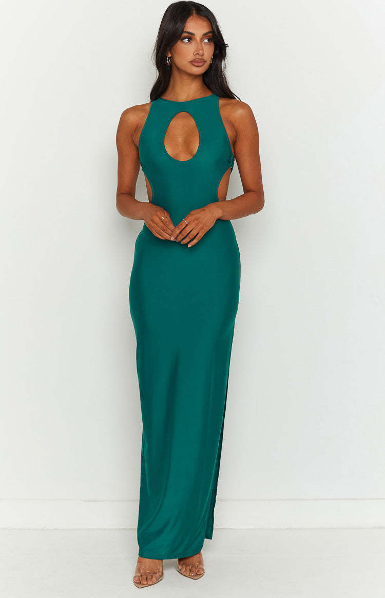 Blaire Green Maxi Dress-Vavasi.All Rights Reserved.