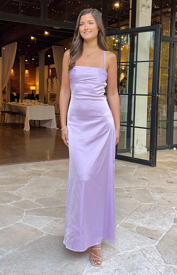 Blaise Lilac Satin Maxi Dress – Vavasi.All Rights Reserved.