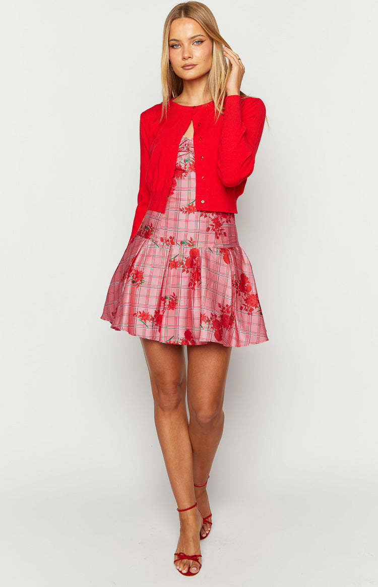 Blu Pink Floral Strapless Mini Dress-Vavasi.All Rights Reserved.