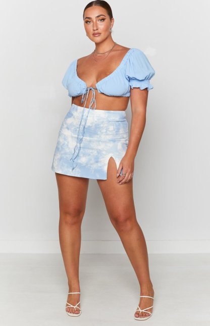 Alannah Crop Top Pastel Blue-Vavasi.All Rights Reserved.