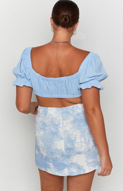 Alannah Crop Top Pastel Blue-Vavasi.All Rights Reserved.