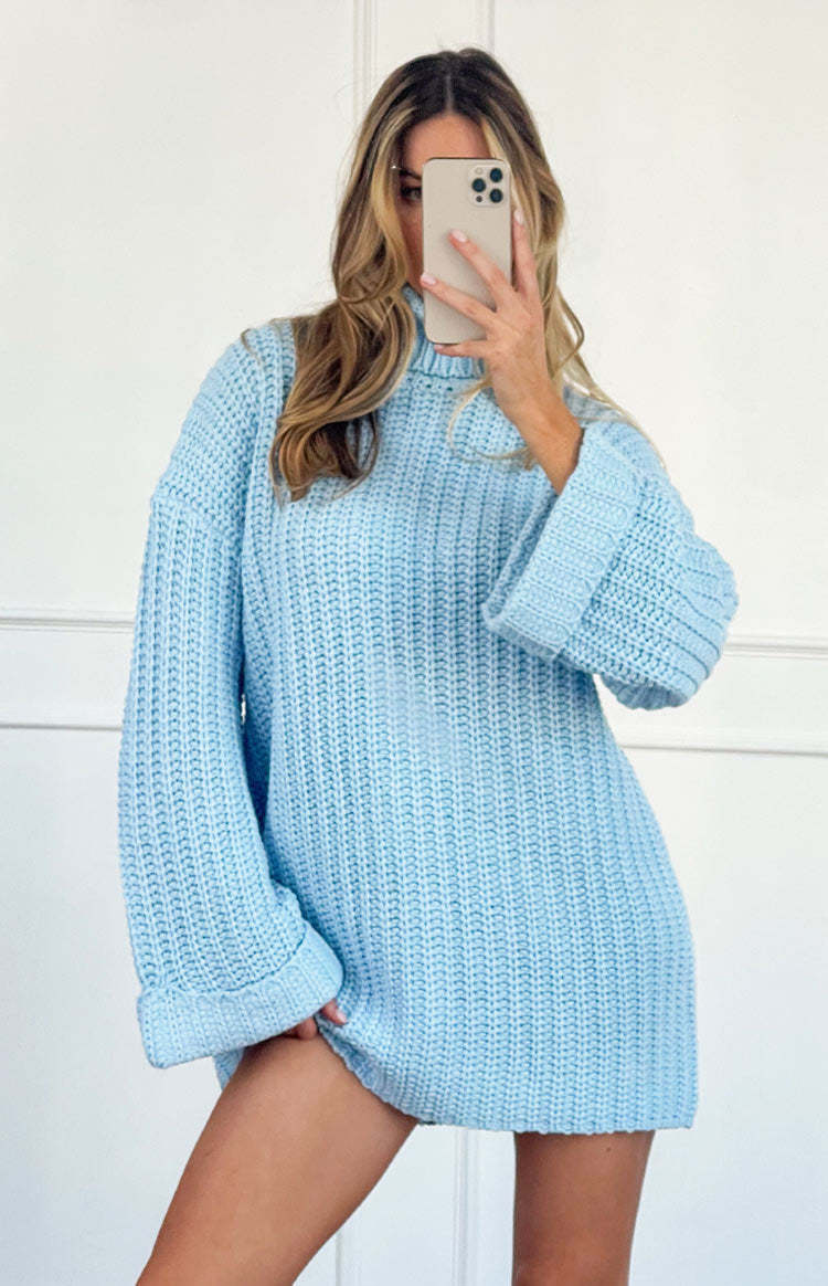 Bonnie Blue Sweater Dress-Vavasi.All Rights Reserved.