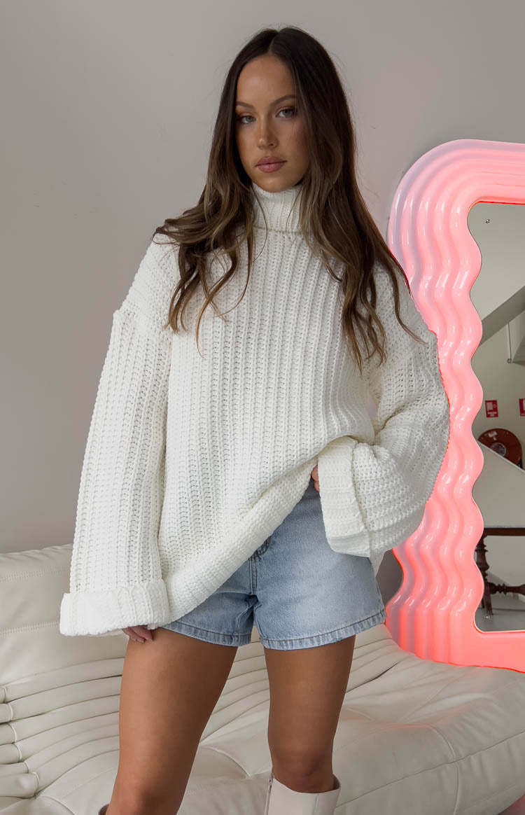Bonnie White Sweater Dress-Vavasi.All Rights Reserved.