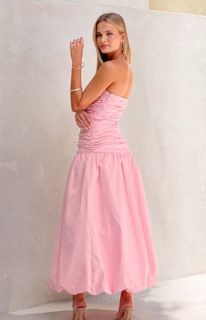 Boulevard Pink Strapless Maxi Dress-Vavasi.All Rights Reserved.