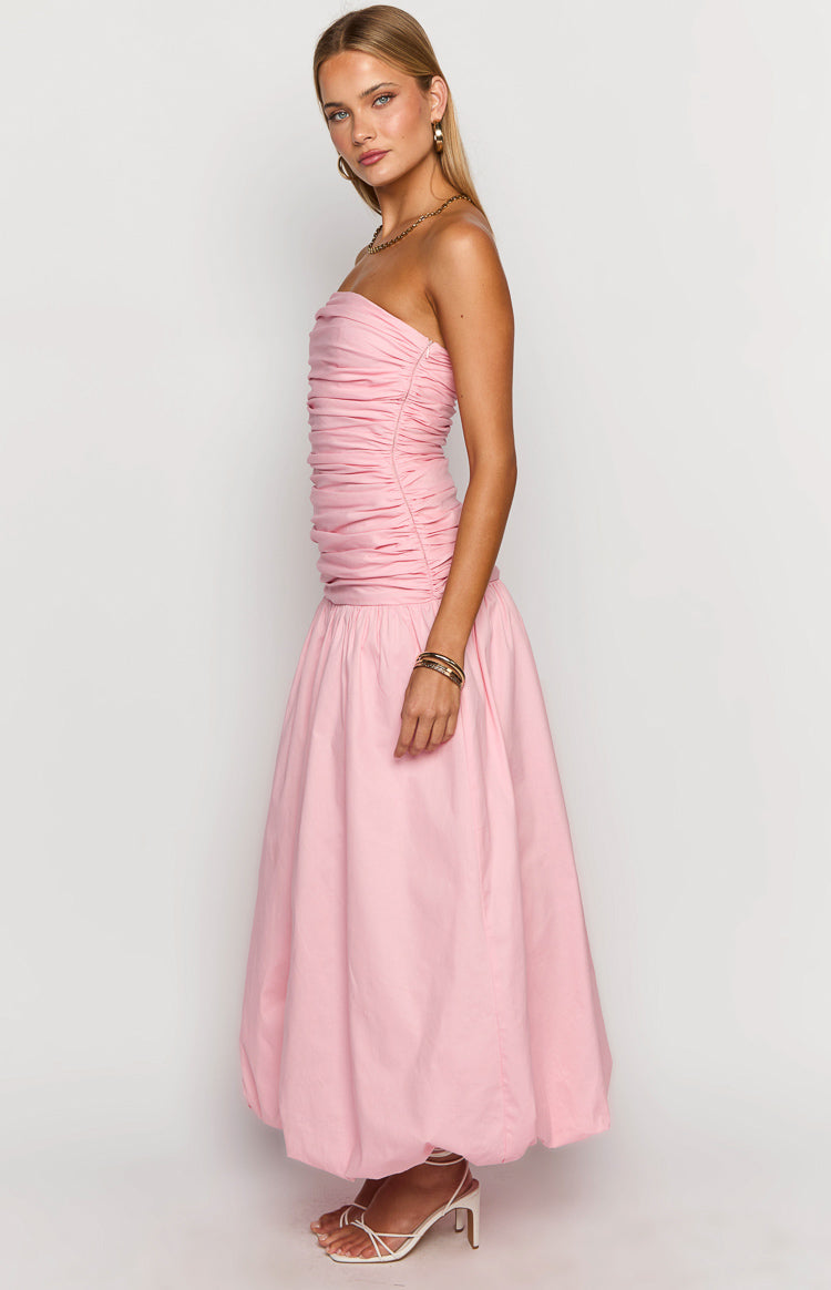 Boulevard Pink Strapless Maxi Dress-Vavasi.All Rights Reserved.