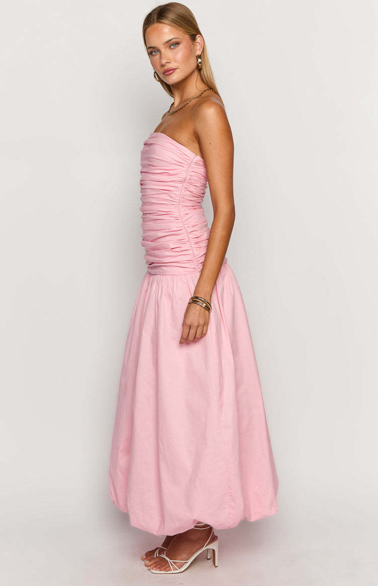Boulevard Pink Strapless Maxi Dress-Vavasi.All Rights Reserved.