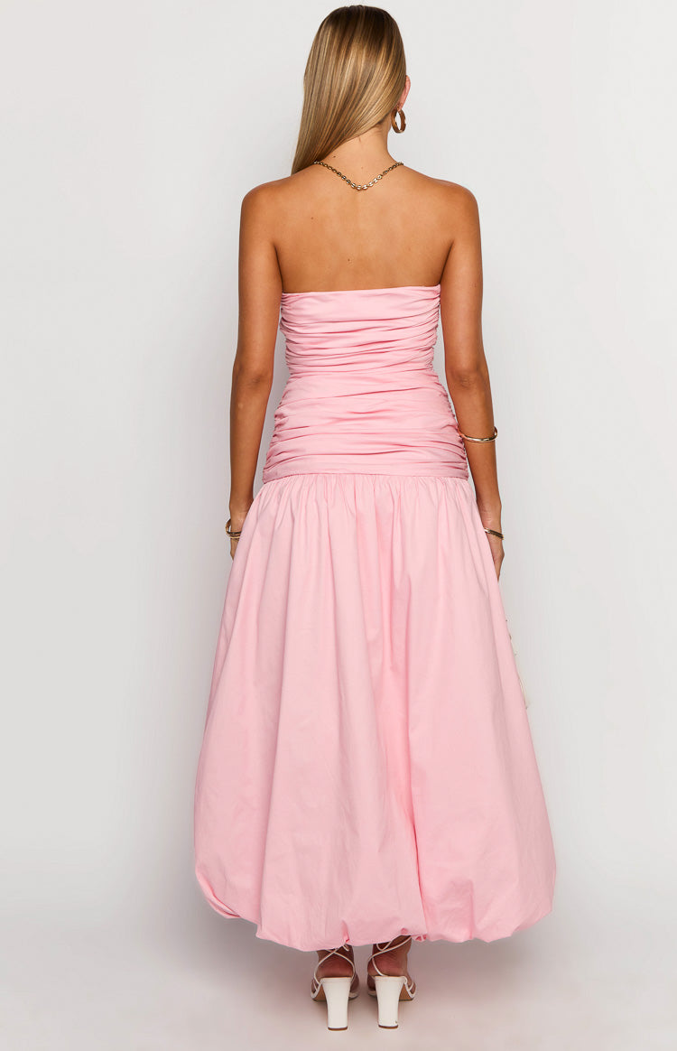Boulevard Pink Strapless Maxi Dress-Vavasi.All Rights Reserved.