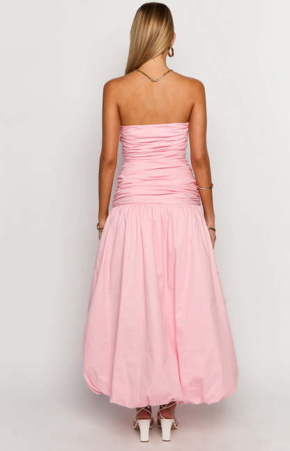 Boulevard Pink Strapless Maxi Dress-Vavasi.All Rights Reserved.