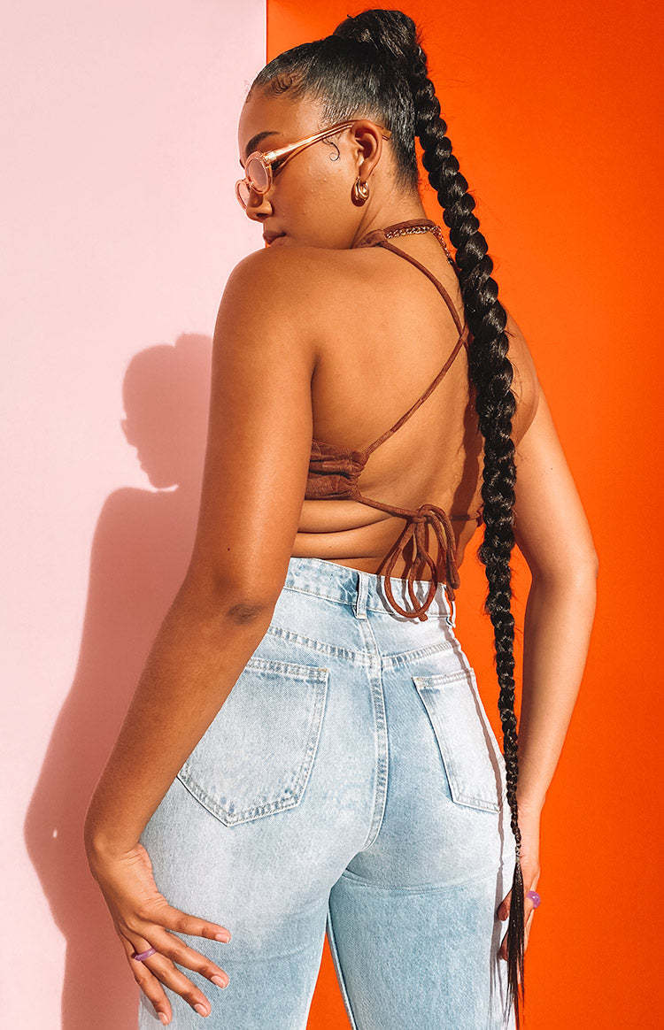 Bradley Crop Top Brown-Vavasi.All Rights Reserved.