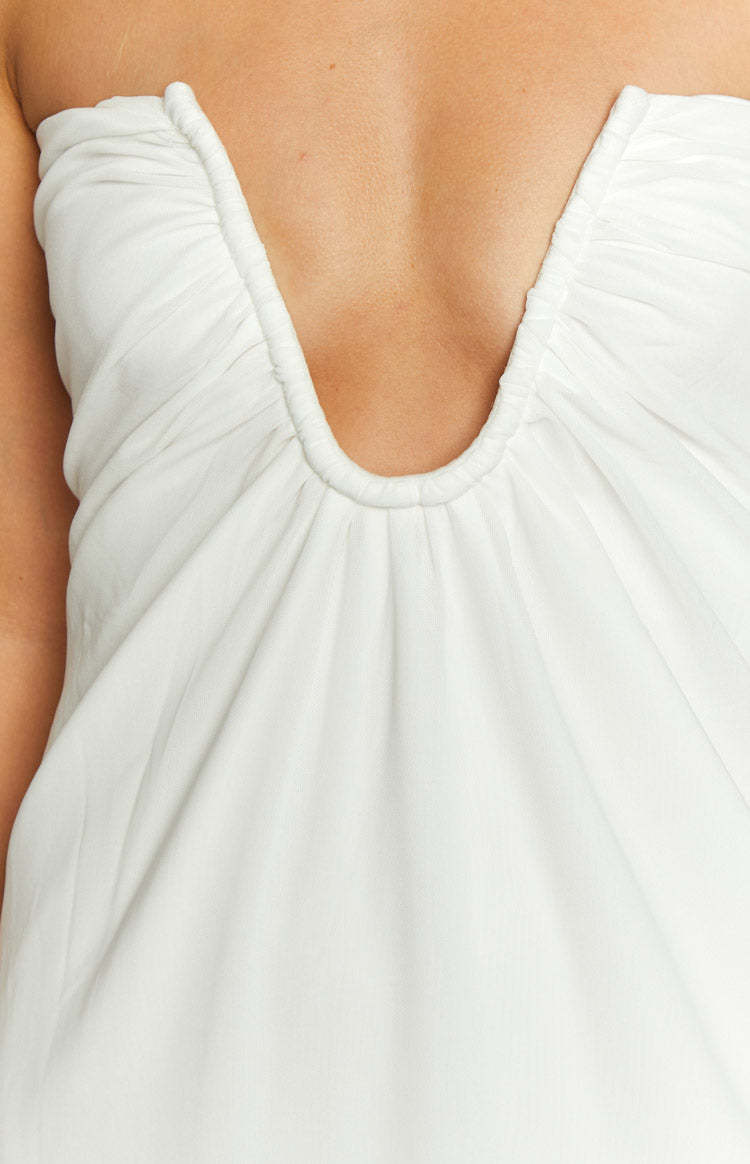 Braelyn White Strapless Maxi Dress-Vavasi.All Rights Reserved.