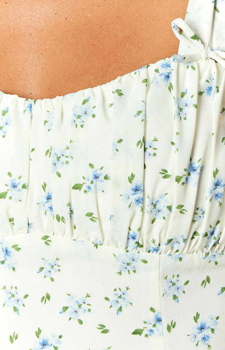 Bridgette Blue Floral Mini Dress-Vavasi.All Rights Reserved.