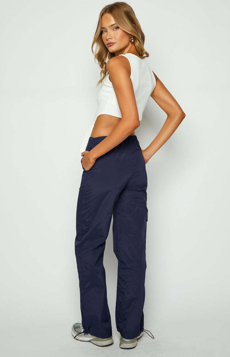Bronx Navy Drawcord Cargo Pants-Vavasi.All Rights Reserved.