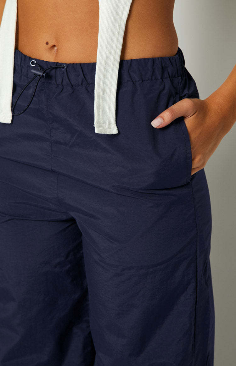 Bronx Navy Drawcord Cargo Pants-Vavasi.All Rights Reserved.
