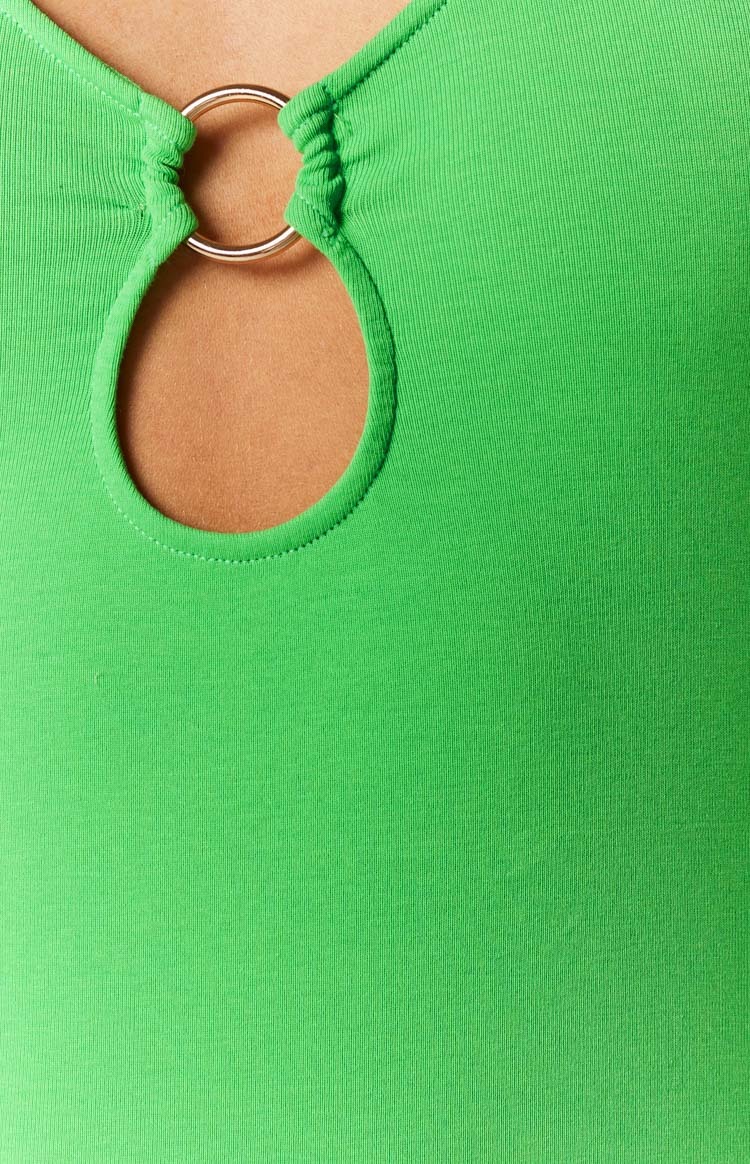 Brylin Green Halter Mini Dress-Vavasi.All Rights Reserved.