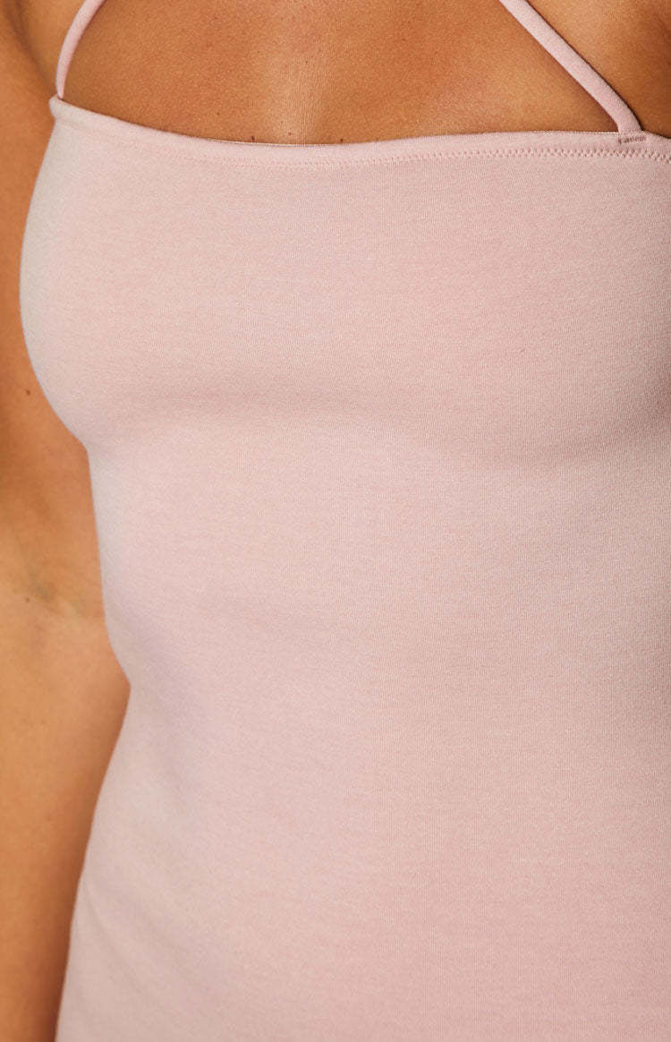 Brynlee Pink Halter Midi Dress-Vavasi.All Rights Reserved.