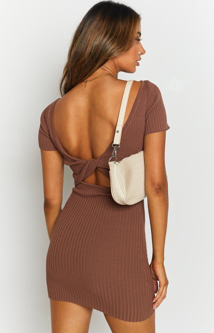 Antidote Reversible Twist Dress Brown-Vavasi.All Rights Reserved.