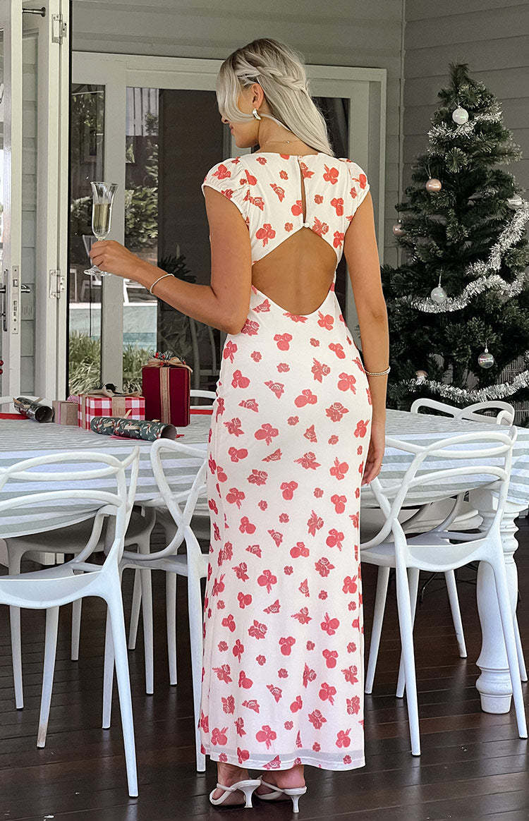Cali Red Floral Maxi Dress-Vavasi.All Rights Reserved.