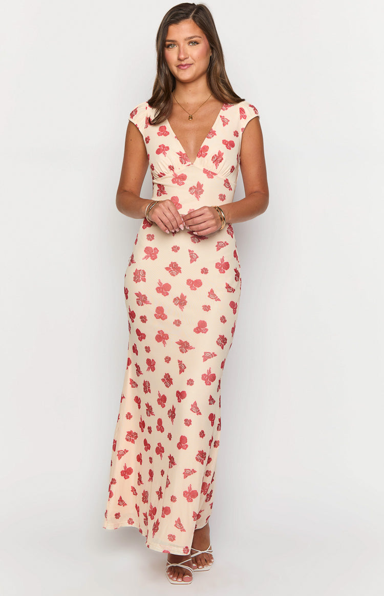 Cali Red Floral Maxi Dress-Vavasi.All Rights Reserved.