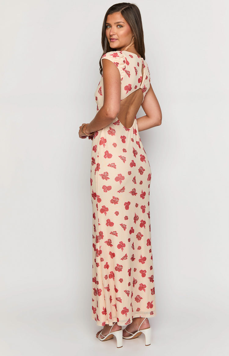 Cali Red Floral Maxi Dress-Vavasi.All Rights Reserved.