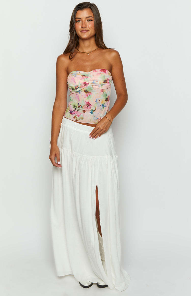 Cade White Maxi Skirt-Vavasi.All Rights Reserved.